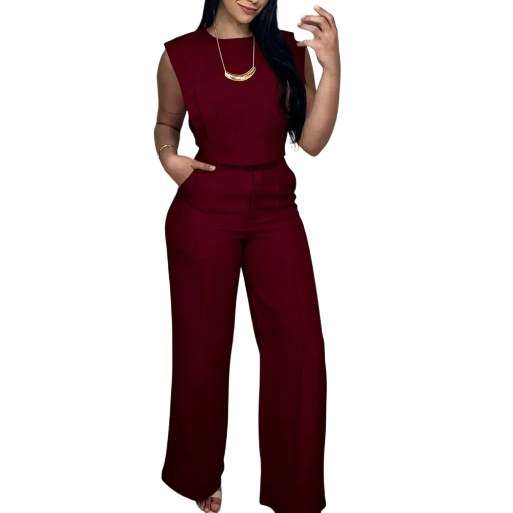 Women's Crop Top and Pocket Pants Set