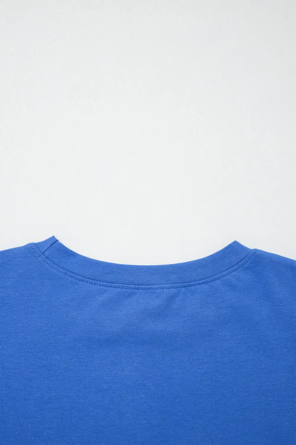 Crew-Neck Short-Sleeve Varsity Cotton T-Shirt