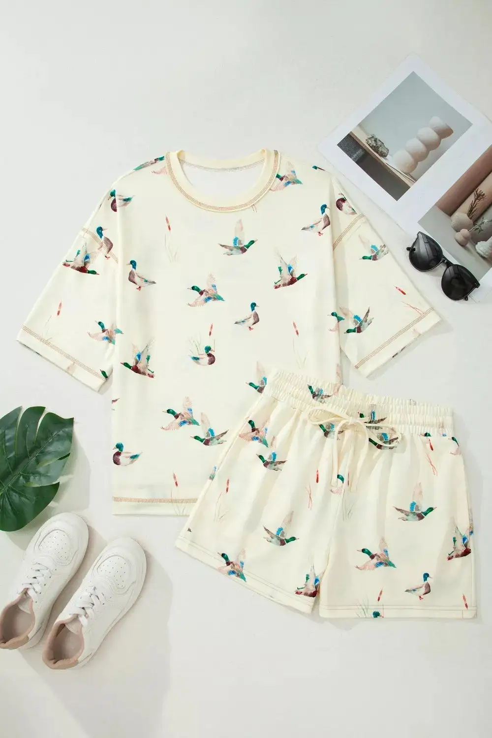 Comfortable Everyday Pajama Set Duck Pattern