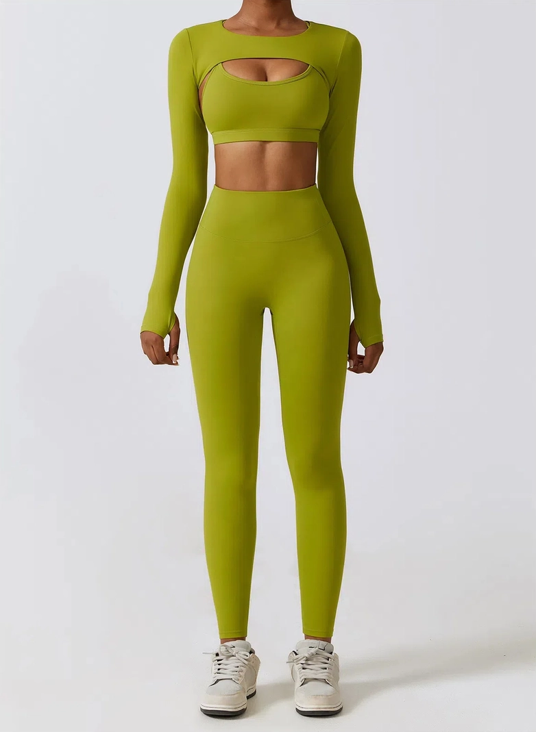 Cross Back Long Sleeve Active Set