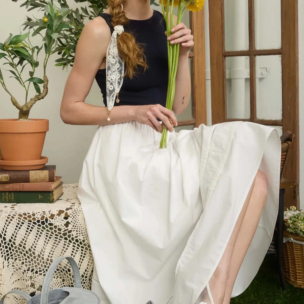 Boat Neck Lace Trim Dress
