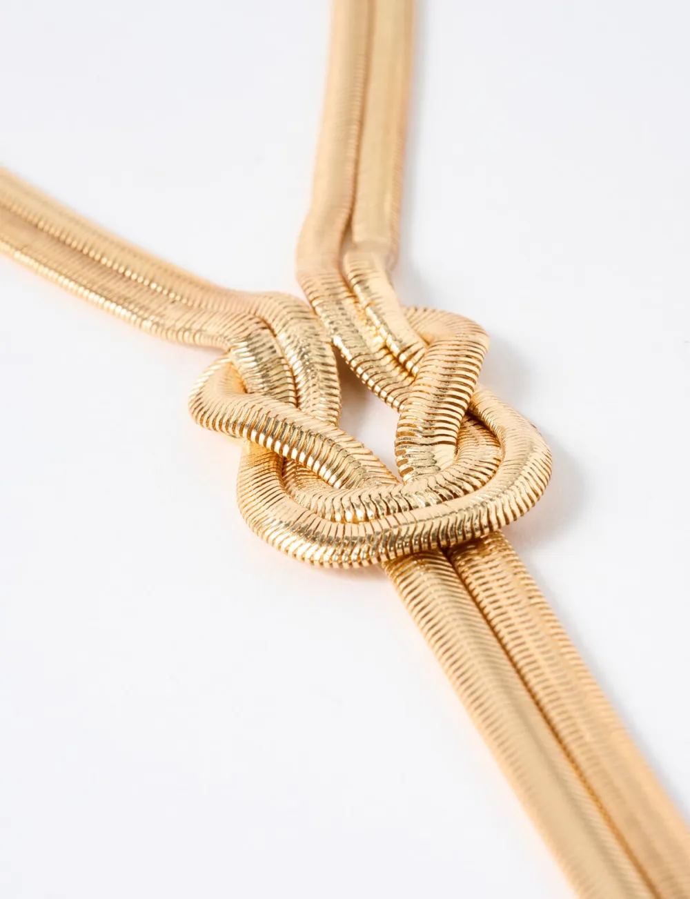 Creative Thick Snake Pattern Long Tassel Necklace