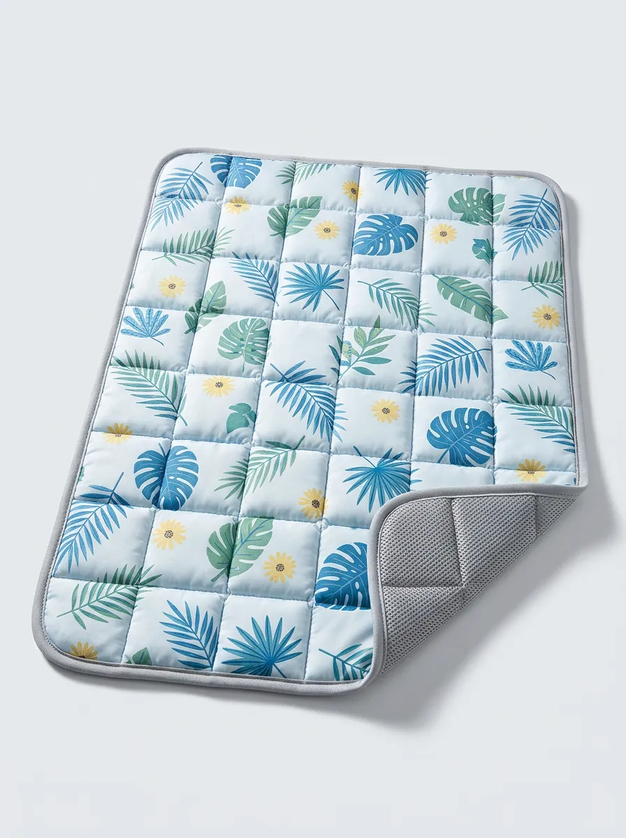 Tropical Summer Lover Monstera Leaf Floral Pattern Cooling Mat