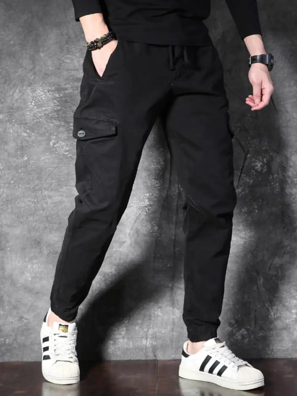 Men's Cargo Pants with Drawstring