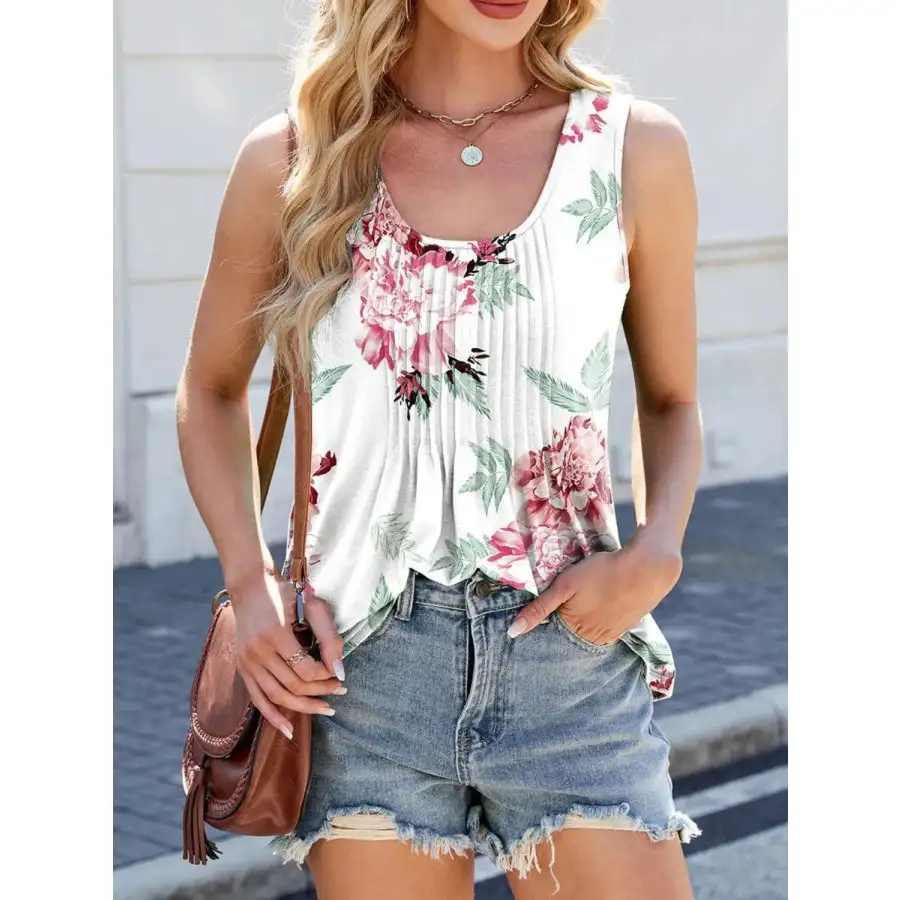 Minimal Scoop Neck Wide Strap Tank