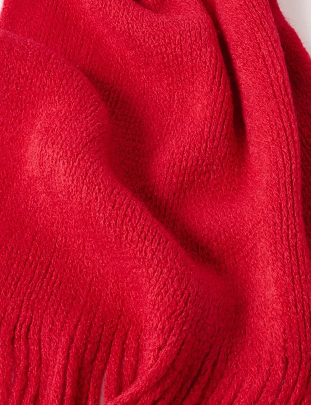 Vintage High-End Crimson Soft Scarf