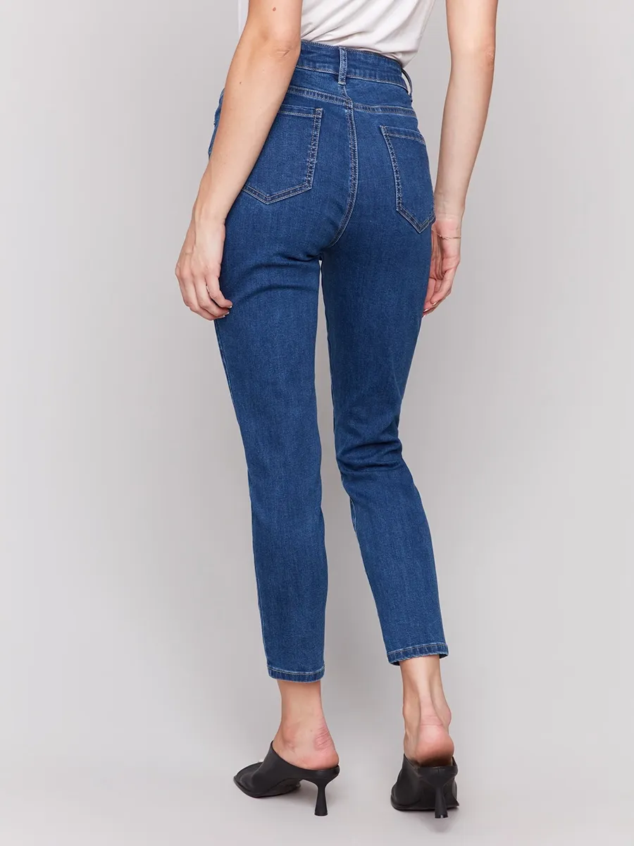 Soft Skin-Friendly Straight-Leg Slim Jeans