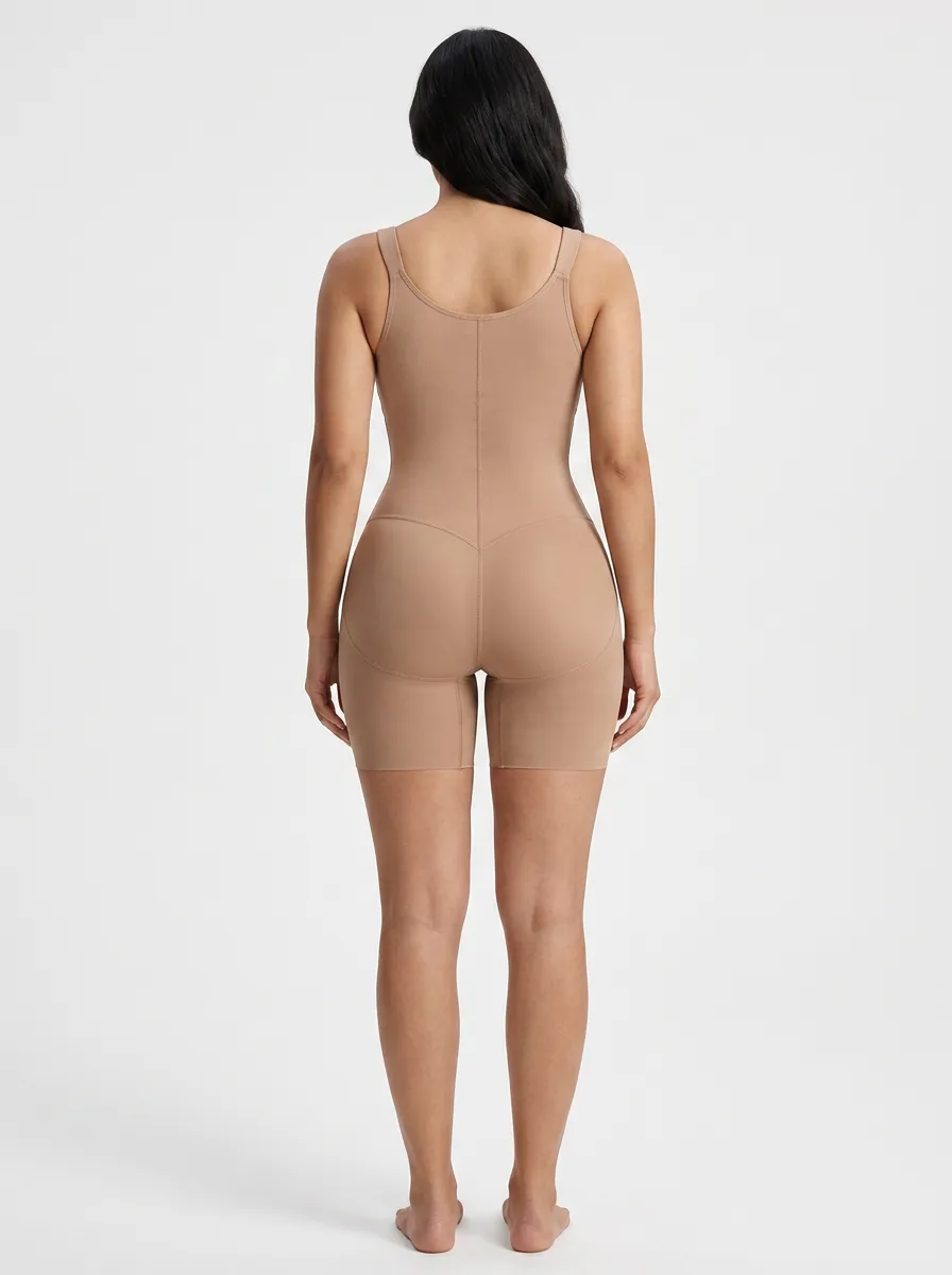 Classic Clean-Line Women's Zip-Front Shaping Bodysuit