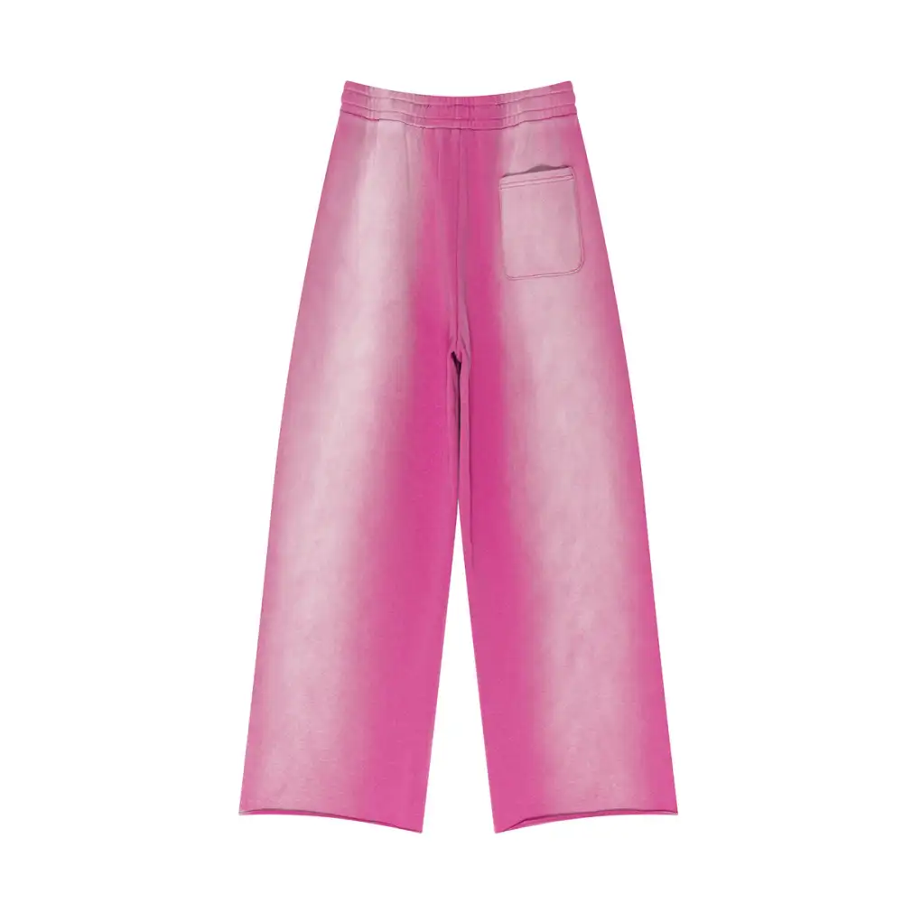Washed Raw Edge Baggy Fit Men's Sweatpants