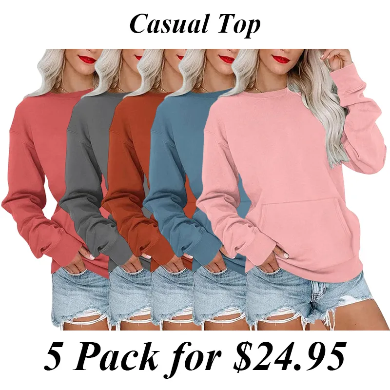 Women's Crewneck Hoodless Sweatshir