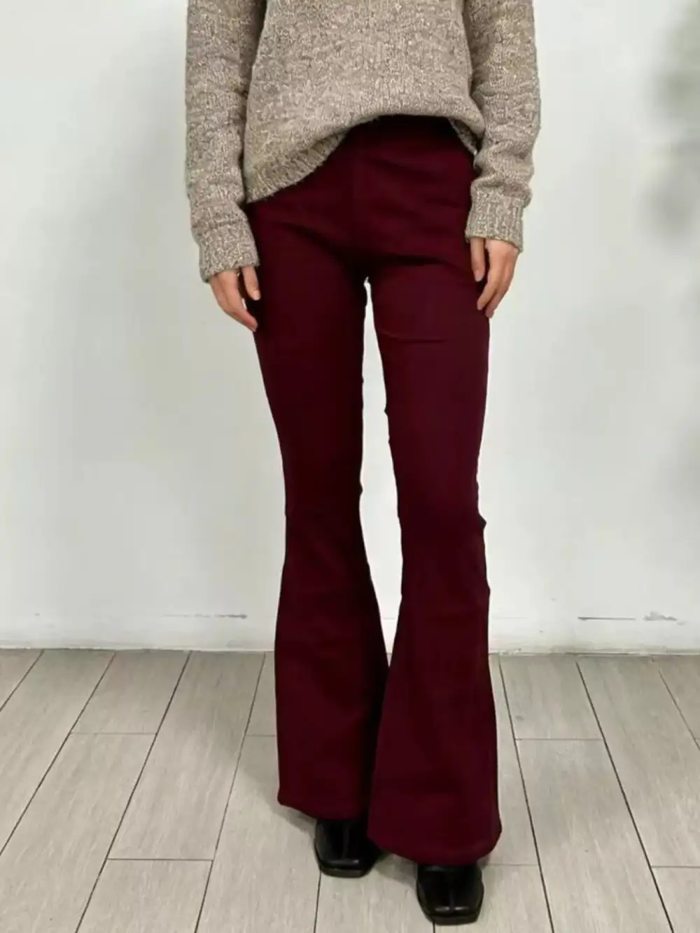 Washed High Waist Flare Leg Denim Jeans