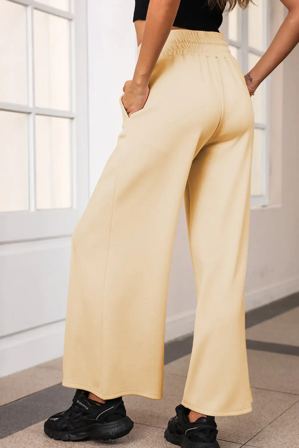 Clean Wide Leg Drawstring Pants
