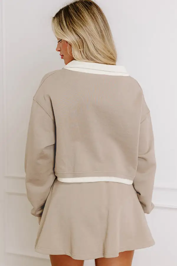 Cropped Drawstring Coordinated Set