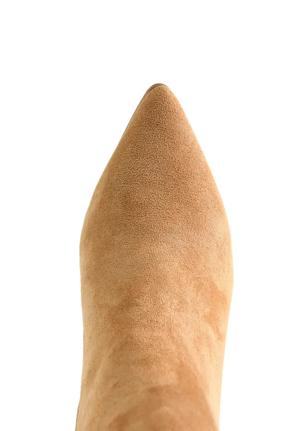 Suede Zip Entry Pointed Toe Ankle Bootie