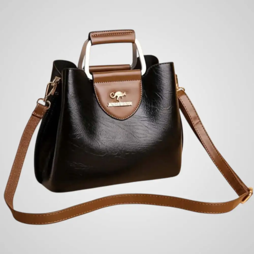 Relaxed Foldover Leather Handbag