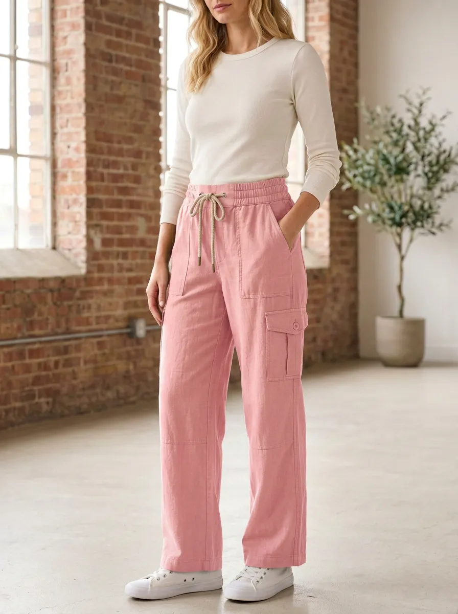 Women's Relaxed Cargo Pocket Cargo Cargo Work Pants