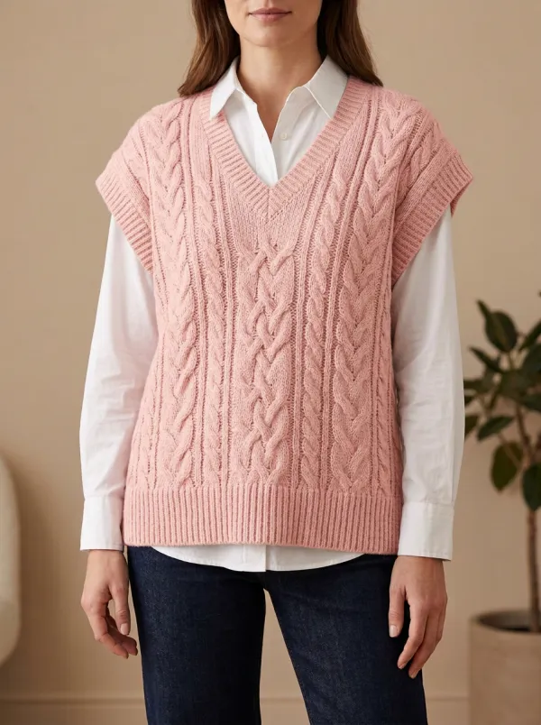 Everyday Cable Vneck Sweater Vest