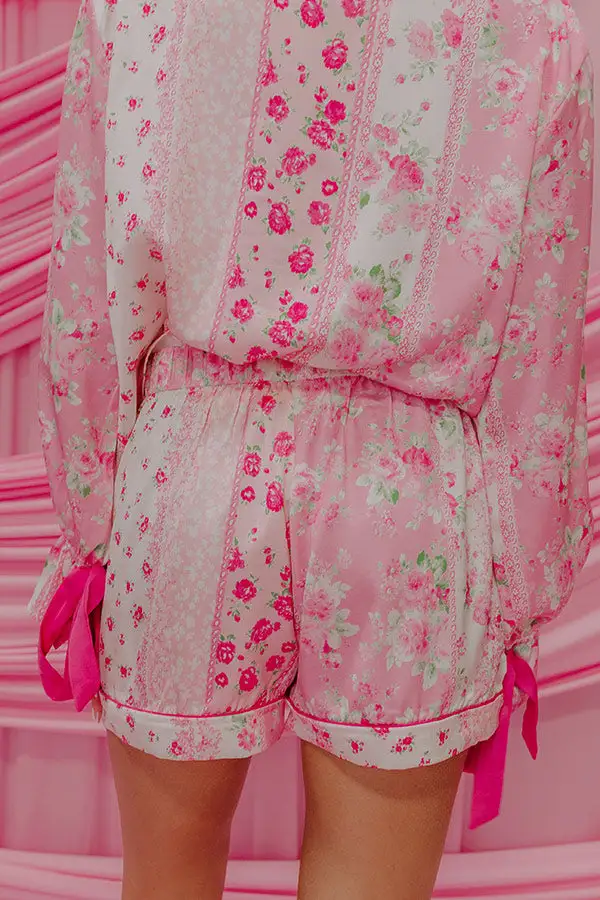 Paris Mornings High Waist Satin Pajama