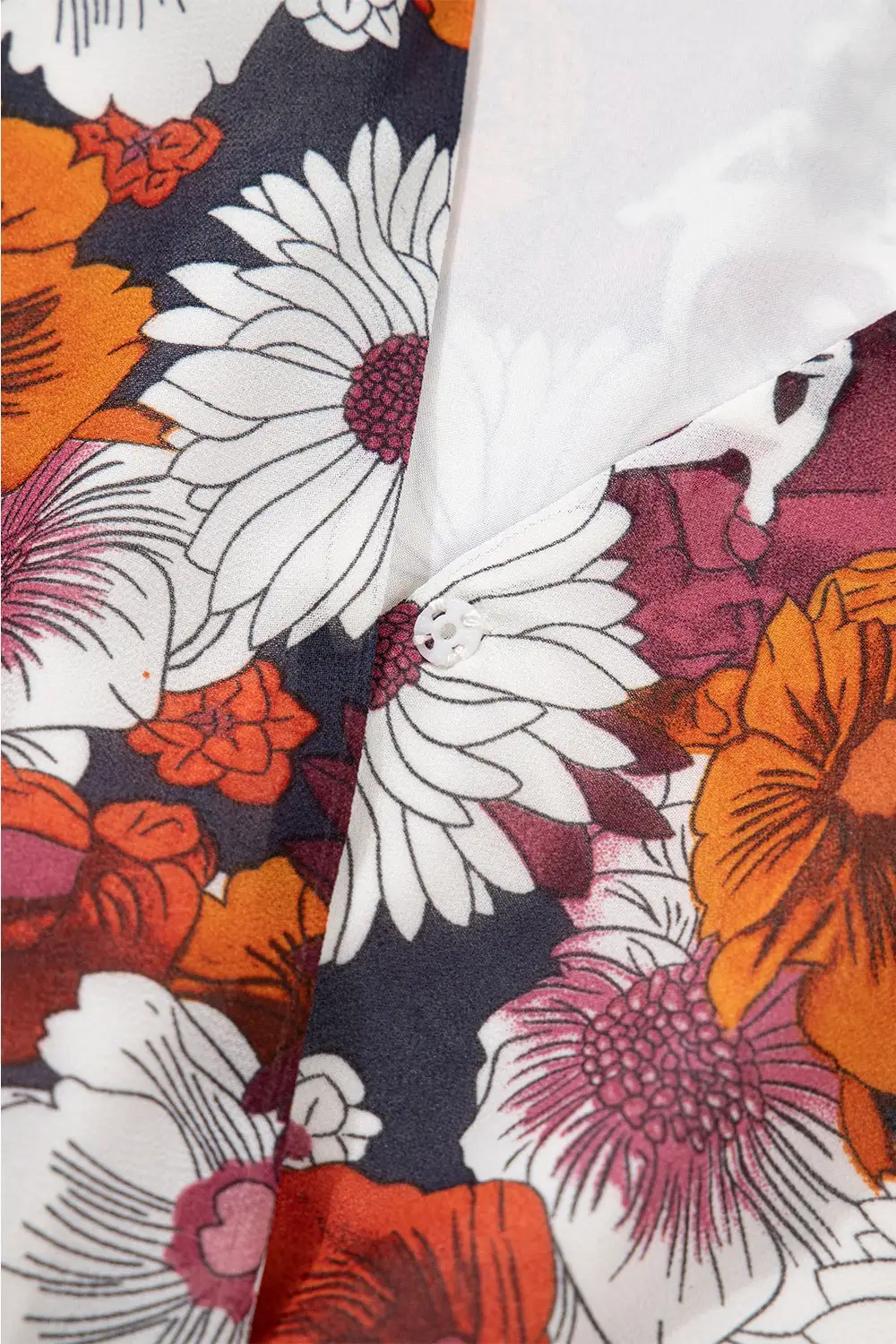 Lightweight Feel Floral Printed V Neck Mini Dress
