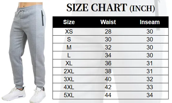 Men's Slim Fit Athletic Workout Jogger Sweatpants