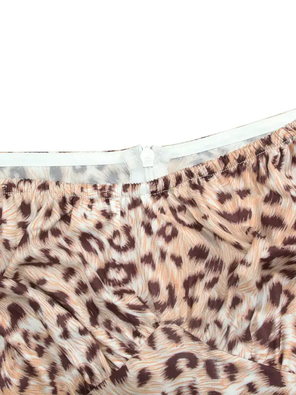 One Neck Lantern Lotus Leaf Short Shorts