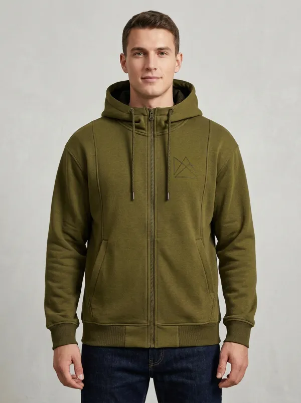 Casual Geometric Zip-Up Daily Wear Men's Sport Jacket