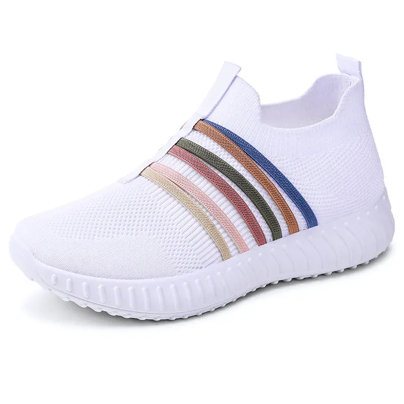 Breathable Mesh Slip On Sneakers