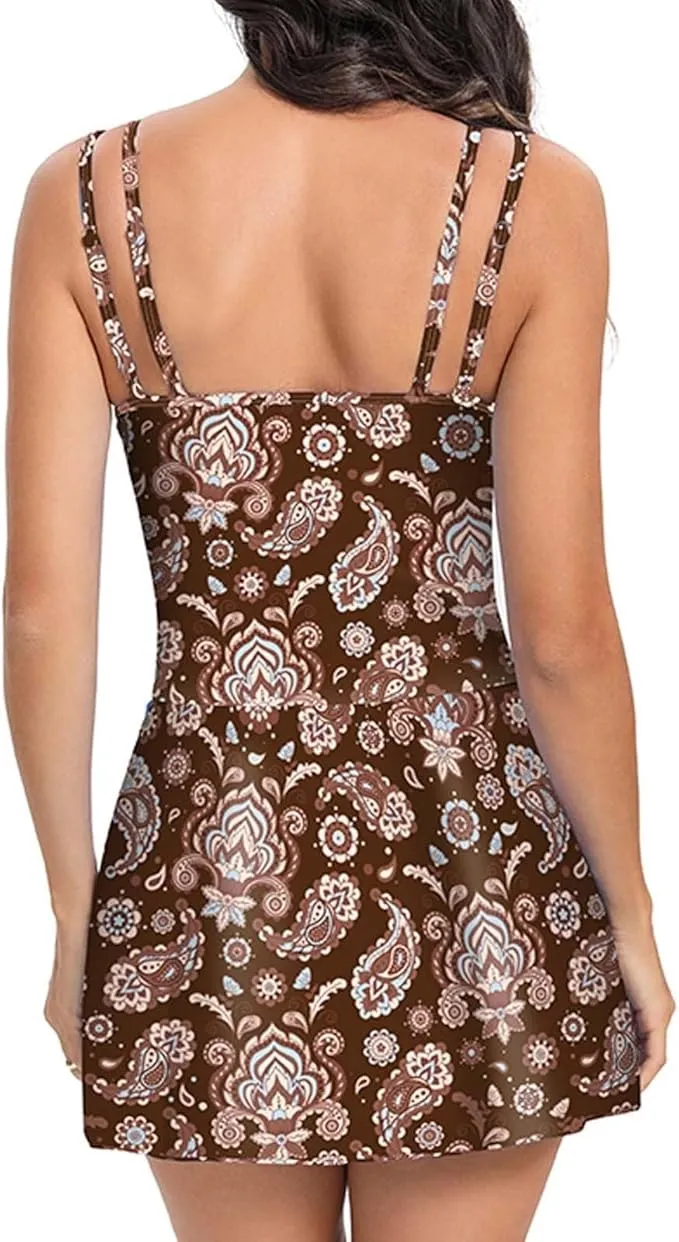 One Piece Swimdress Swimsuits for Women Tummy Control Swim Dresses Skirt Bathing Suit Swimwear Swimsuit Outdoorfun