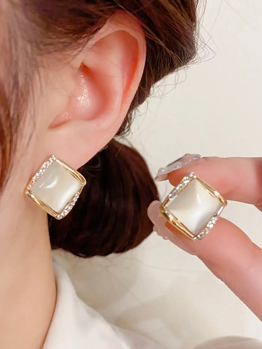 Modern Moonlit Accent Earrings