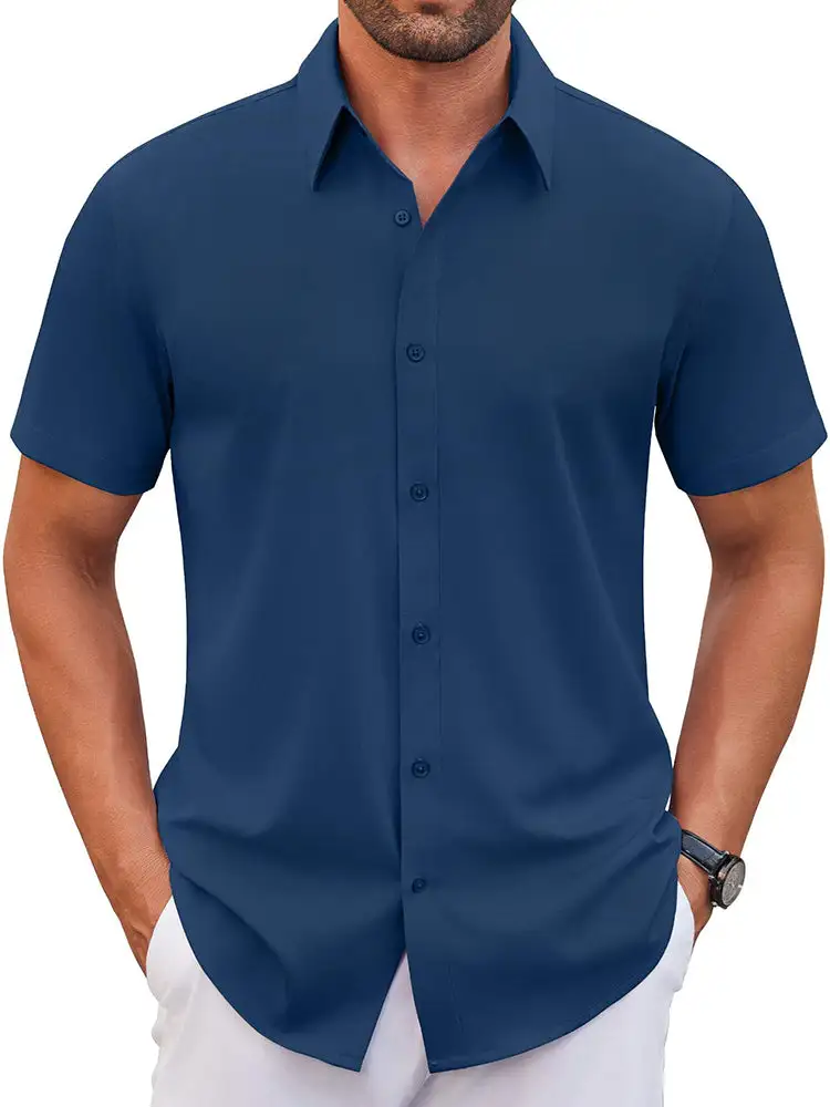 Casual Wrinkle Free Button Down Dress Shirt