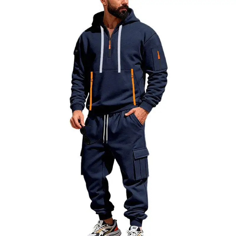 Men's Urban Hoodie Cargo Pockets Cargo Pants