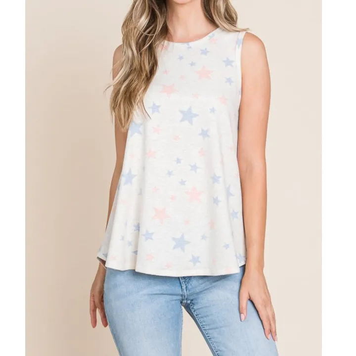 Star Round Neck Tank