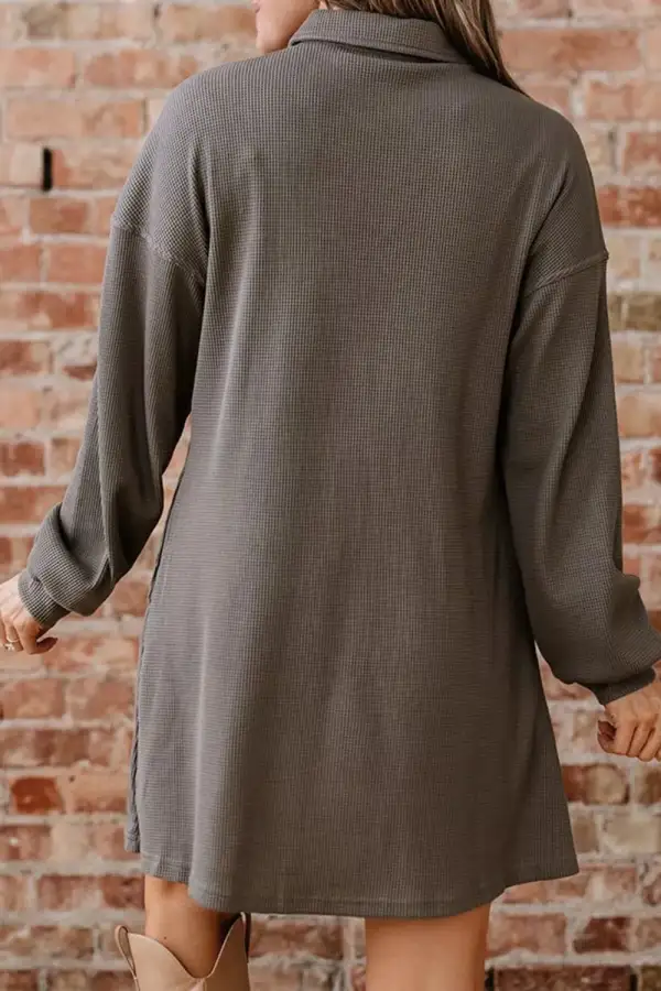 Knit Waffle Sweater Dress