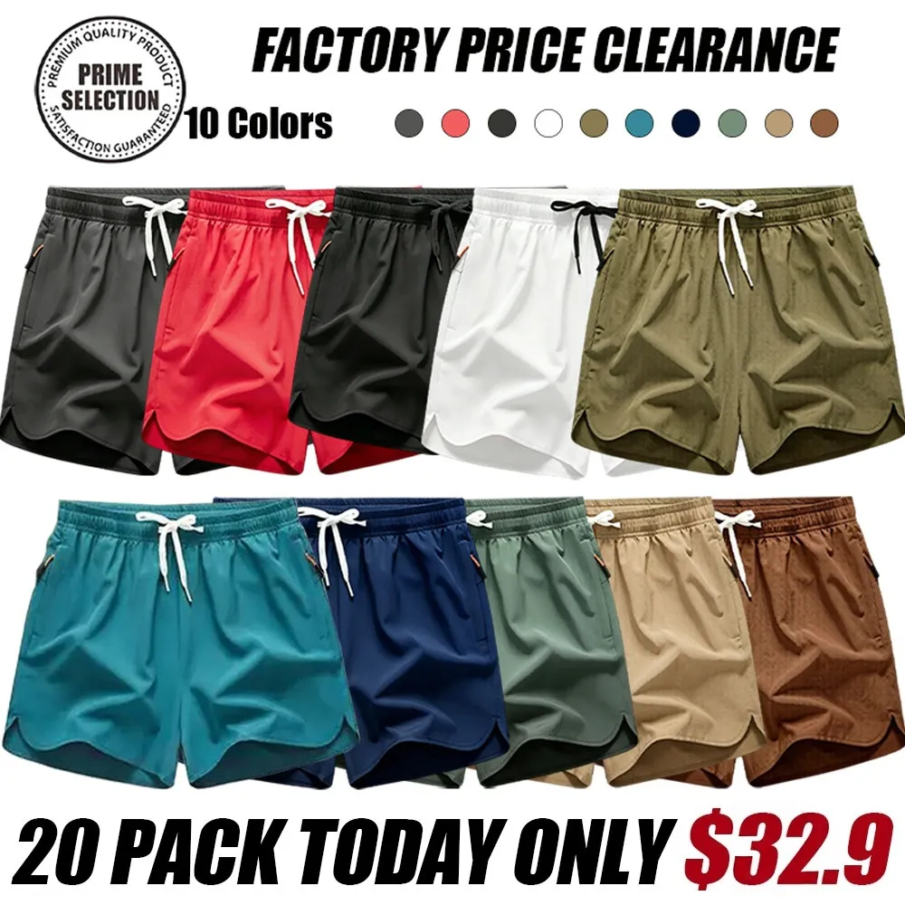 🔥 Men's Quick Dry Drawstring Shorts | Breathable Summer Beach Shorts
