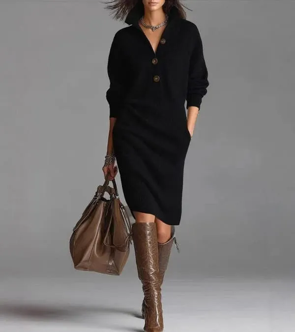 Refined Women's Knit Midi Dress