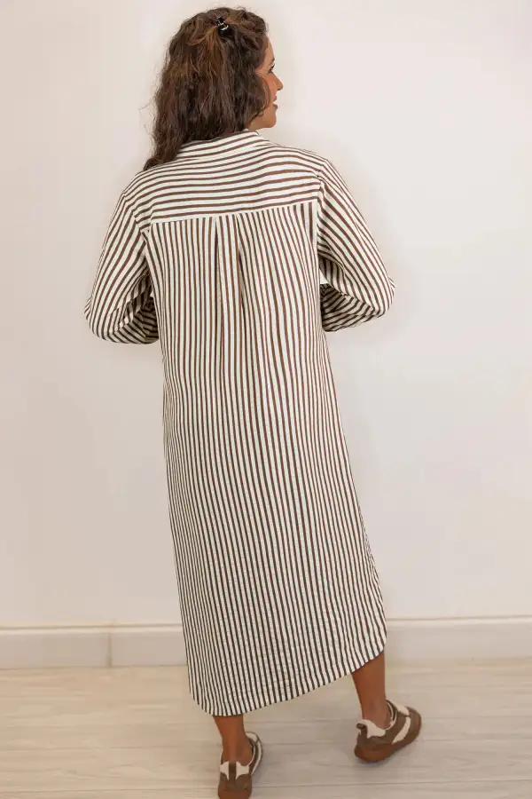 Easy Fit Striped Midi Dress