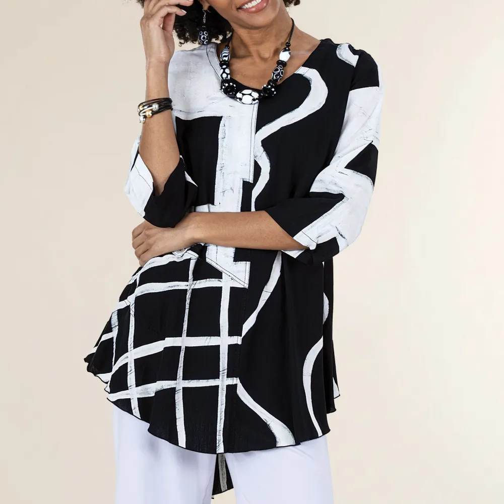 Patterned Popover Tunic
