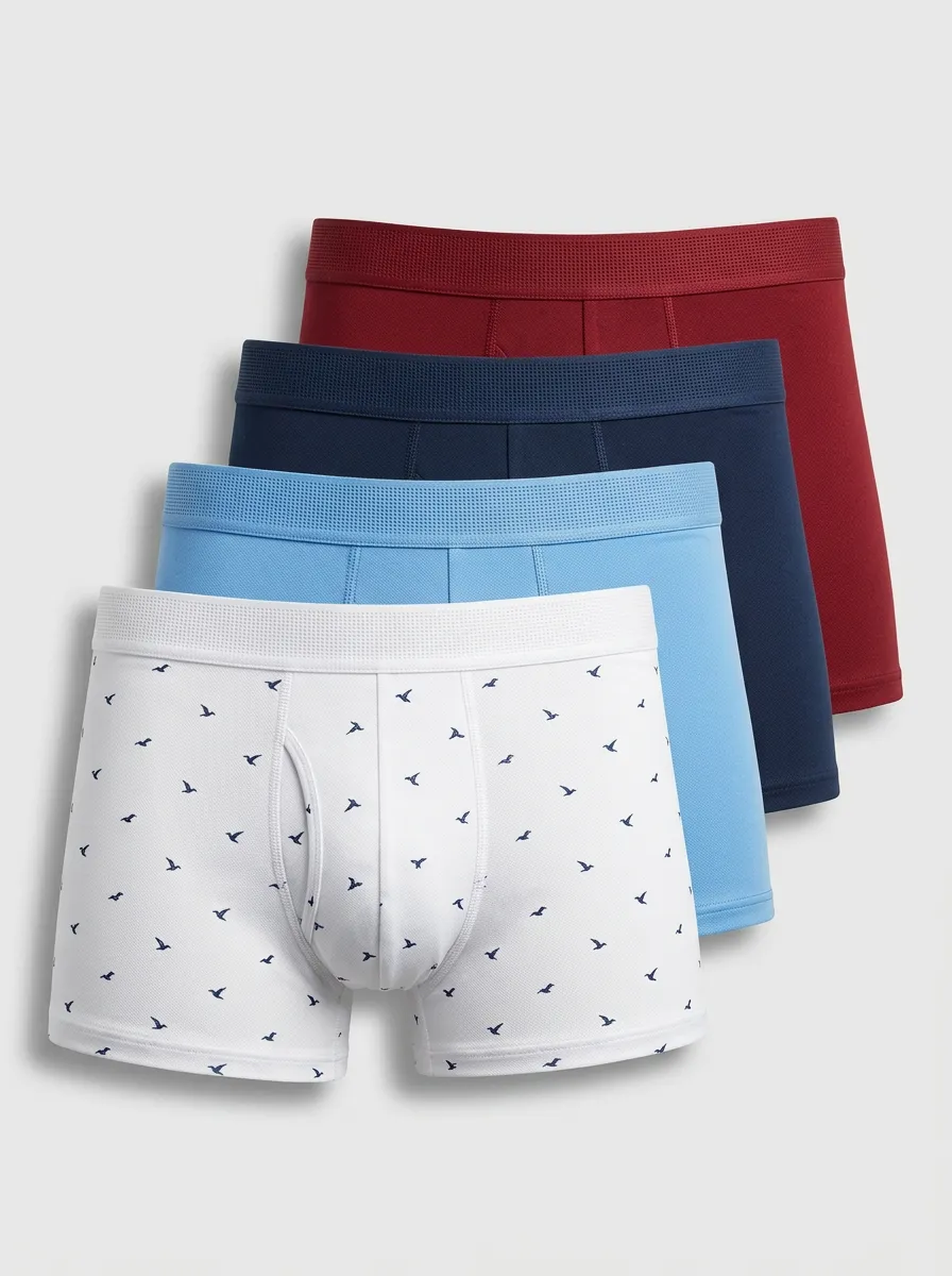 Signature Style Men' Four Pack Boxer Briefs