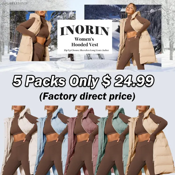 🧥 Women’s Warm Hooded Down Vest – Cozy, Lightweight & Effortlessly Stylish