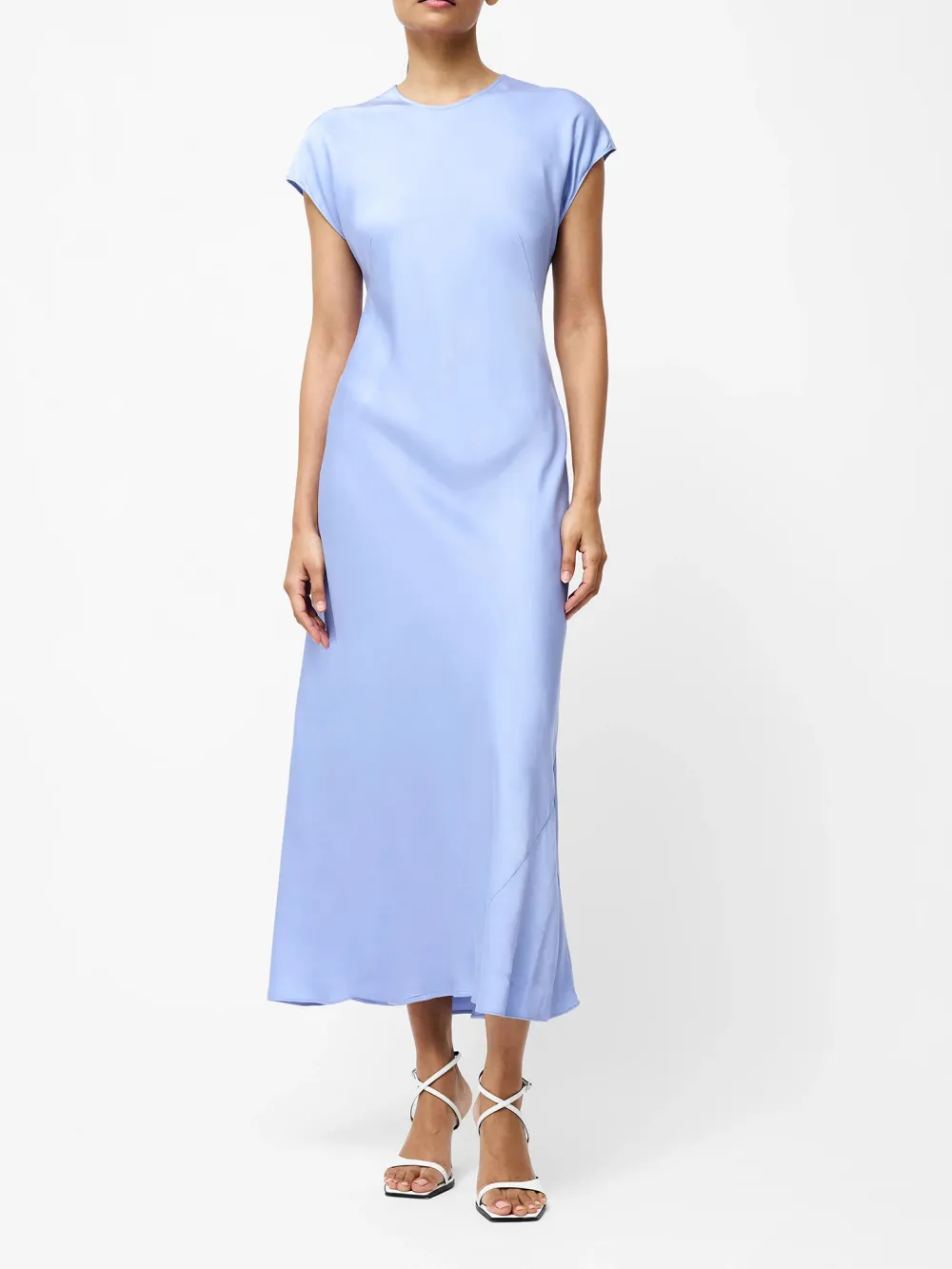 Exquisite Solid Color Elegant Satin Dress