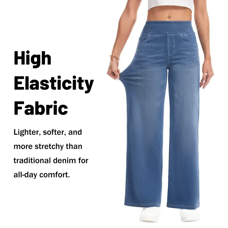 🛒 Women's Loose Fit Baggy Pull-On Jeans