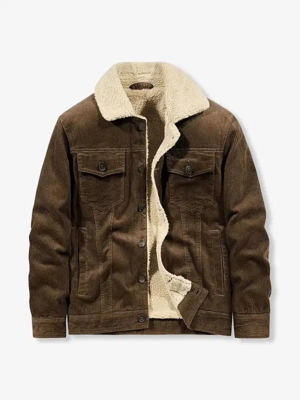 Men's Corduroy Pocketed Bomber Jacket