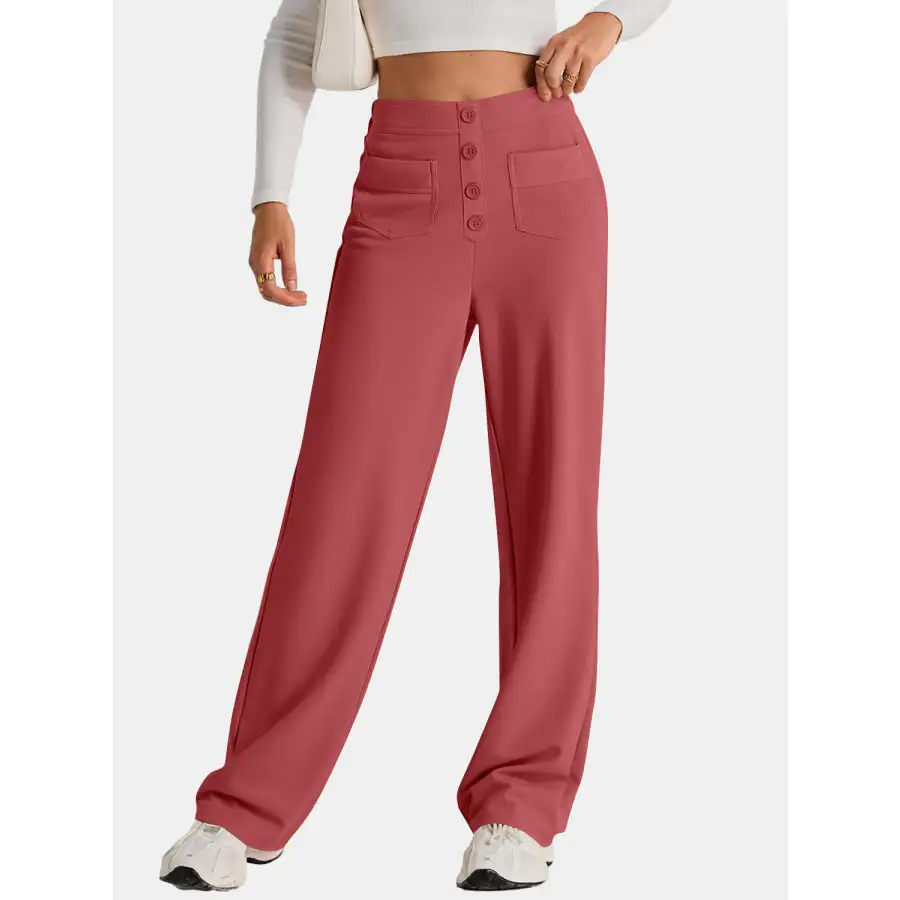 Chic High Waist Wide Leg Pants