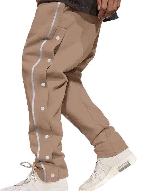 Men's Full Size Loose Fit Side Snap Button