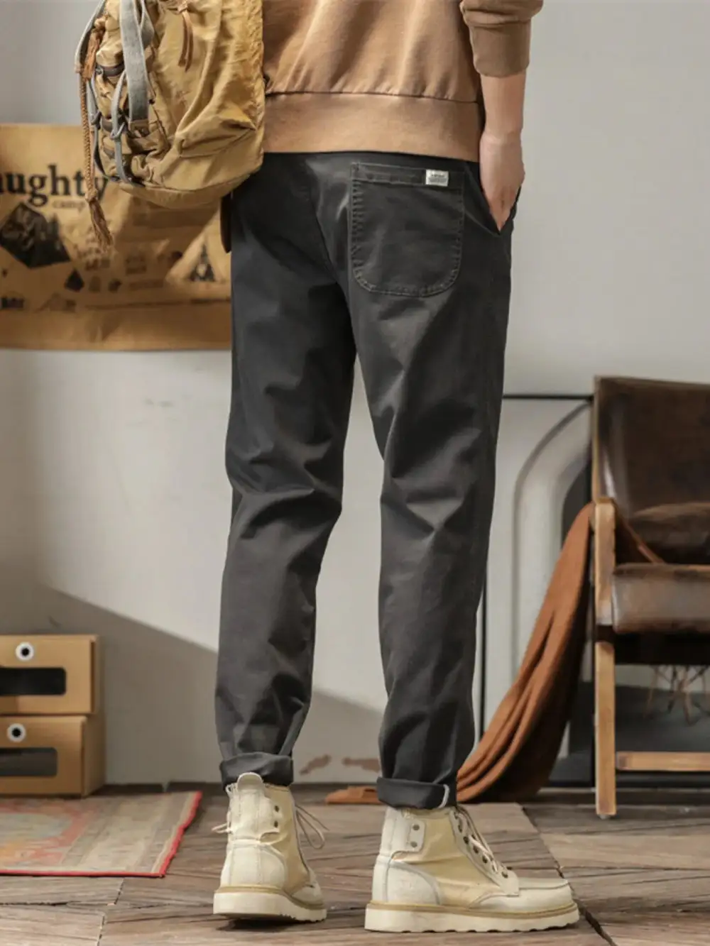 Men's Plus Size Casual Style Slim Fit Ankle
