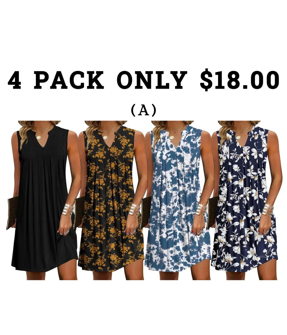 Women's Casual A-Line Dress with Pockets