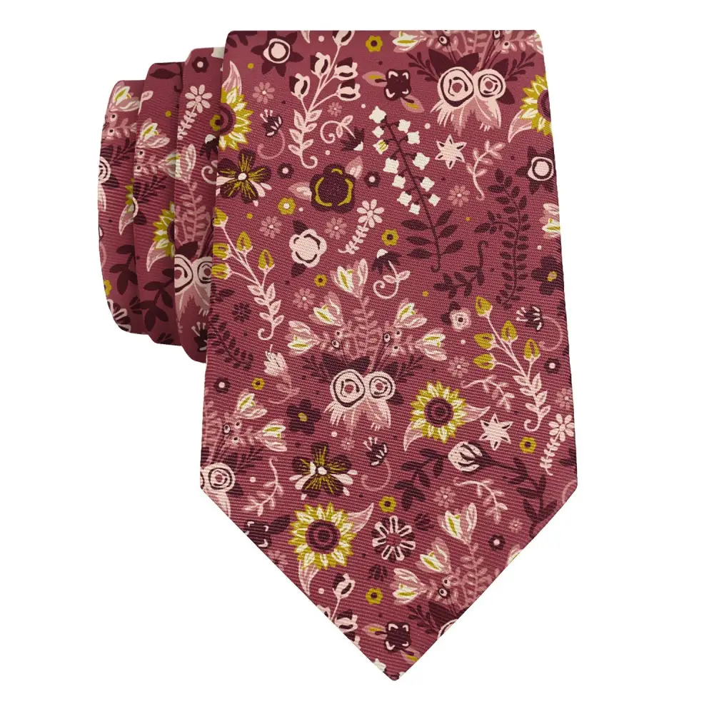 Elegant Floral Pattern Necktie