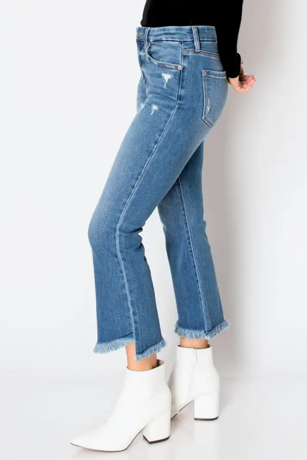 Weekend High Rise Flare Cropped Denim Jeans