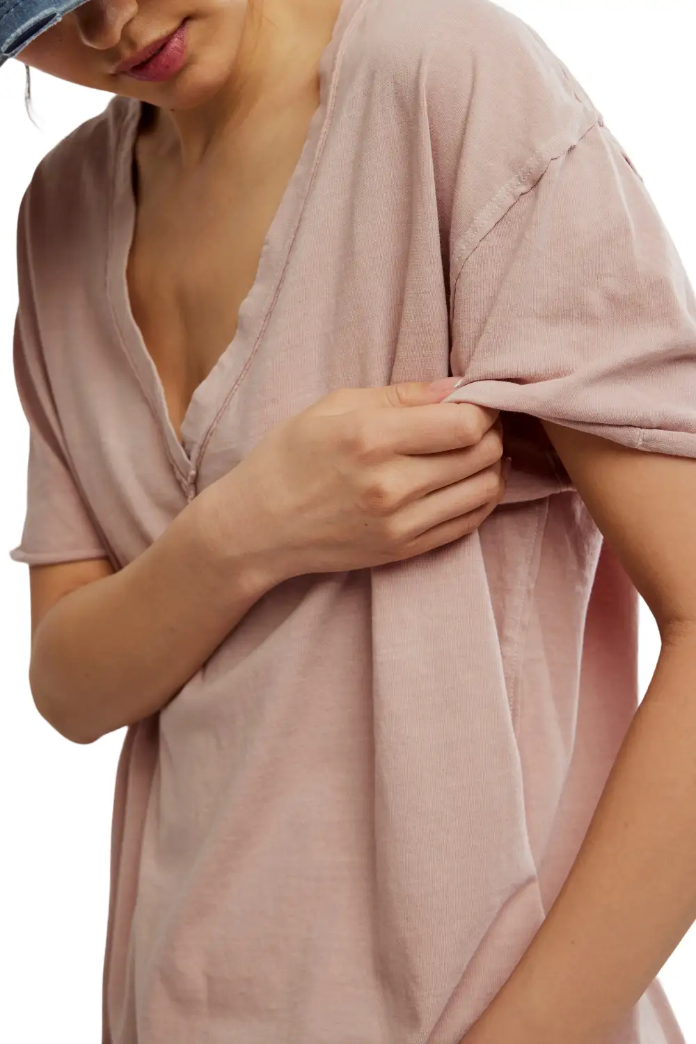V Neck Oversized Boxy Tee