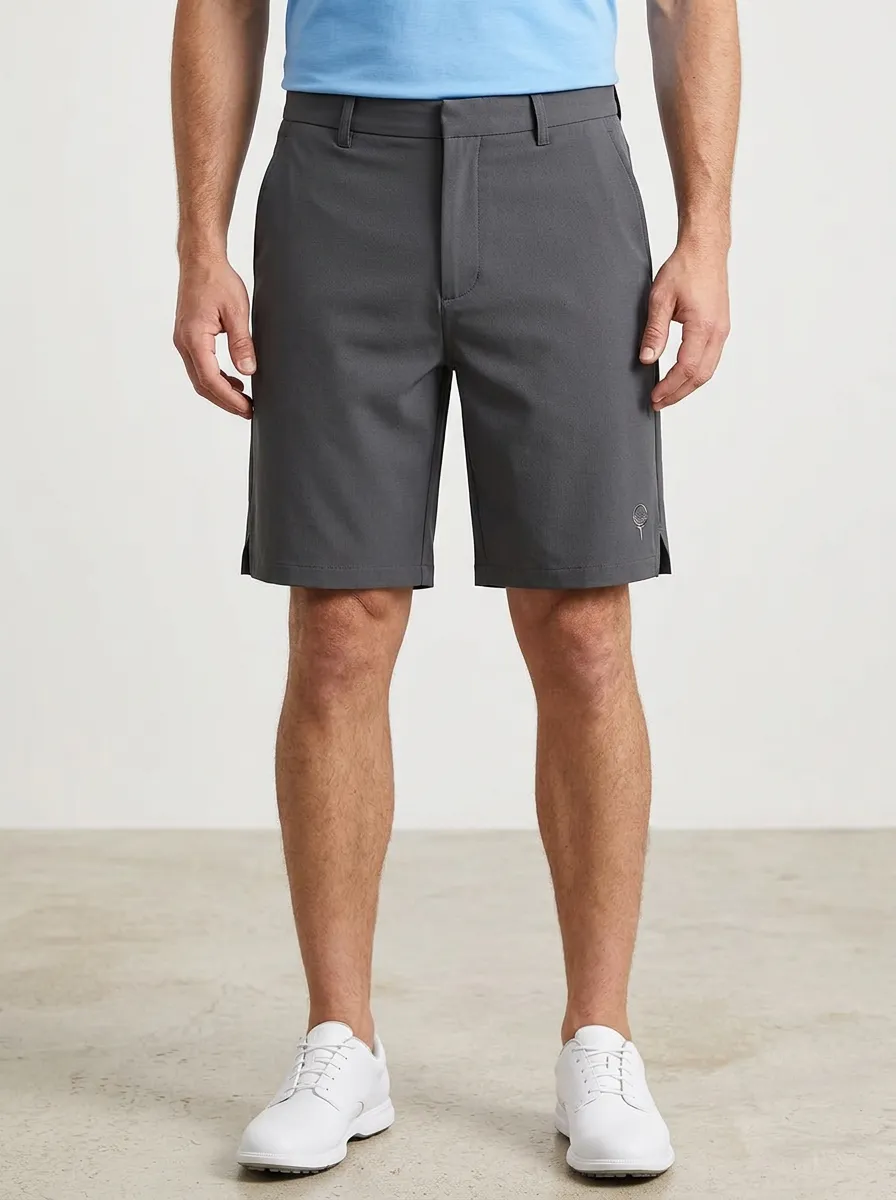 Structured Golf-Ball Golf Athletic Shorts
